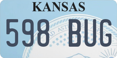 KS license plate 598BUG