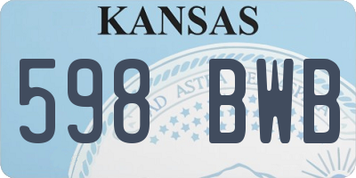 KS license plate 598BWB