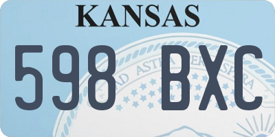 KS license plate 598BXC