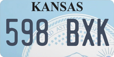 KS license plate 598BXK