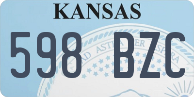 KS license plate 598BZC