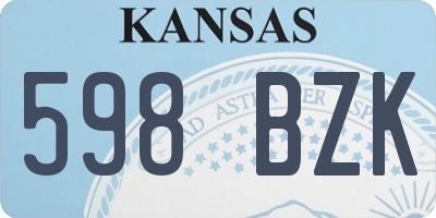 KS license plate 598BZK