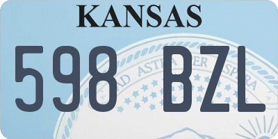 KS license plate 598BZL