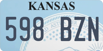 KS license plate 598BZN
