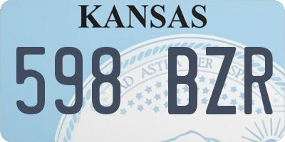 KS license plate 598BZR