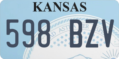 KS license plate 598BZV