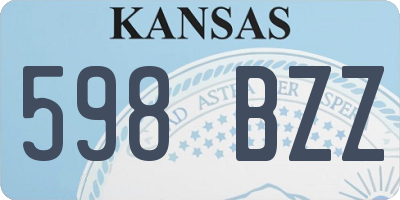 KS license plate 598BZZ