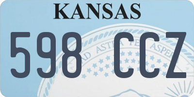 KS license plate 598CCZ