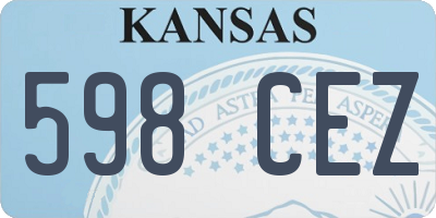 KS license plate 598CEZ