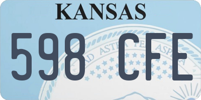 KS license plate 598CFE