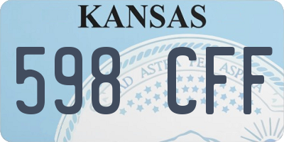 KS license plate 598CFF