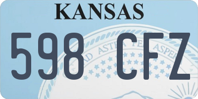 KS license plate 598CFZ