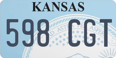 KS license plate 598CGT