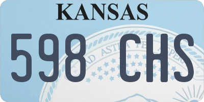 KS license plate 598CHS