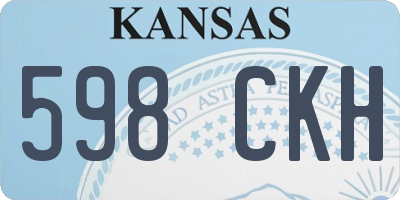 KS license plate 598CKH