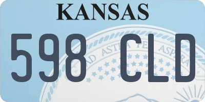 KS license plate 598CLD