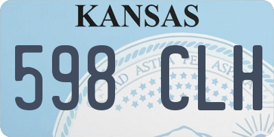 KS license plate 598CLH