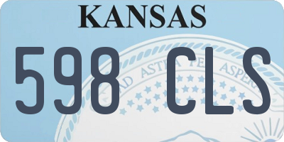 KS license plate 598CLS