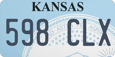 KS license plate 598CLX