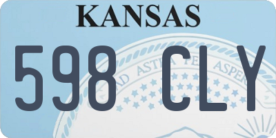 KS license plate 598CLY