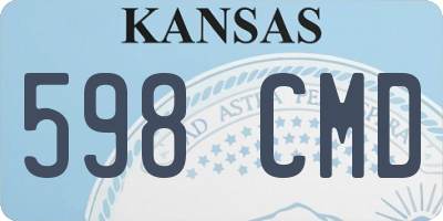 KS license plate 598CMD