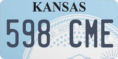 KS license plate 598CME