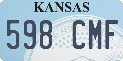 KS license plate 598CMF