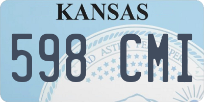 KS license plate 598CMI