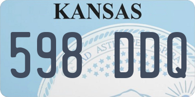 KS license plate 598DDQ