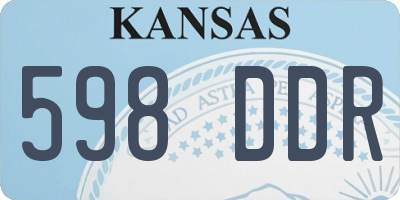 KS license plate 598DDR