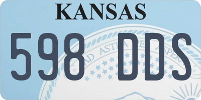 KS license plate 598DDS