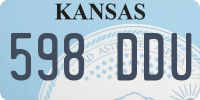 KS license plate 598DDU