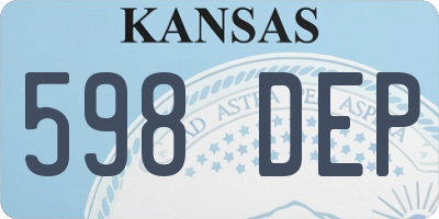 KS license plate 598DEP
