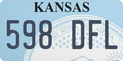 KS license plate 598DFL
