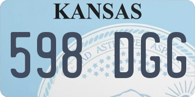 KS license plate 598DGG
