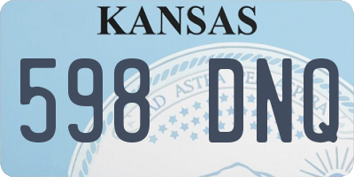 KS license plate 598DNQ