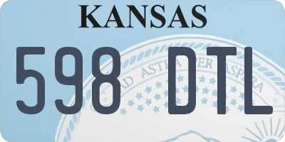 KS license plate 598DTL