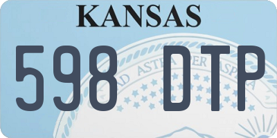 KS license plate 598DTP