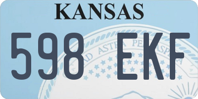 KS license plate 598EKF
