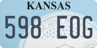 KS license plate 598EOG