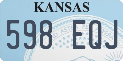 KS license plate 598EQJ