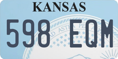 KS license plate 598EQM