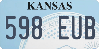 KS license plate 598EUB