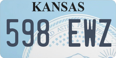 KS license plate 598EWZ