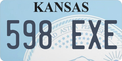 KS license plate 598EXE