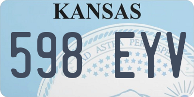 KS license plate 598EYV