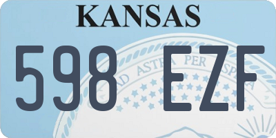 KS license plate 598EZF