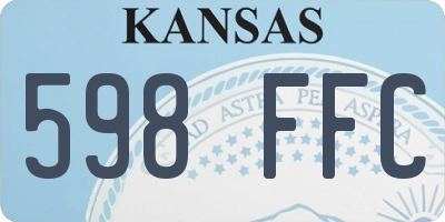 KS license plate 598FFC