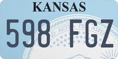 KS license plate 598FGZ