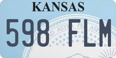 KS license plate 598FLM
